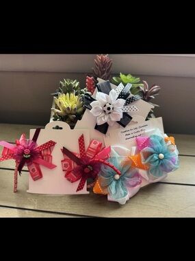 Bundle Handmade Girls Ribbon Fabric Hair Clips, Bow Flower, Multicolor(0093)